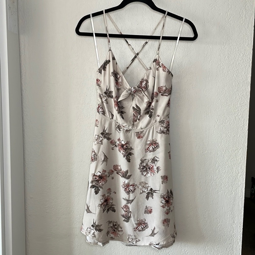 Floral Skater Dress with backless design